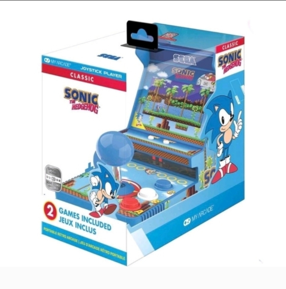 My Arcade Sonic The Hedgehog Joystick Player 2in1 Sega Classic Arcade 6+ New - Picture 3 of 6